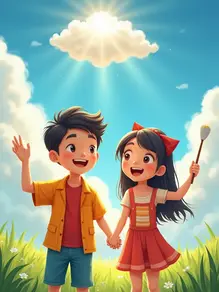 幽默雲端下的陽光遊行