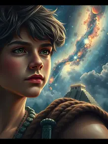 Ilẹ̀ tí ó parí ni isalẹ Galaxy àti àlàyé irawọ.