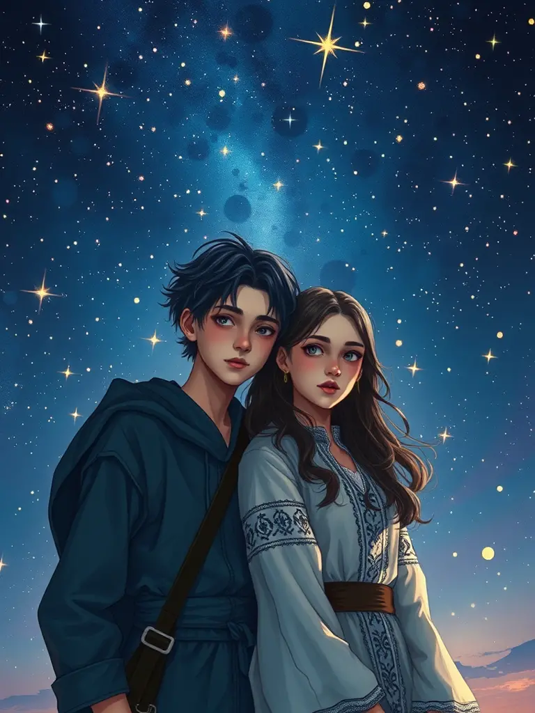 Avventura fantastica e viaggio dei sogni sotto il cielo stellato