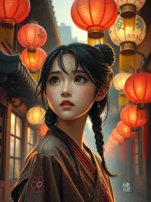 Tsohon unguwar dare mai shiru a ƙarƙashin wata yana tafiya cikin mafarki.