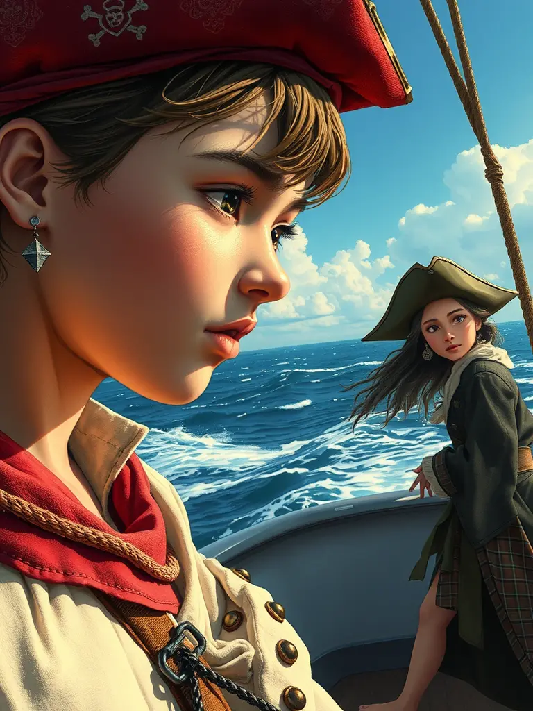 The cunning and courageous adventure on the treasure-hunting yacht.