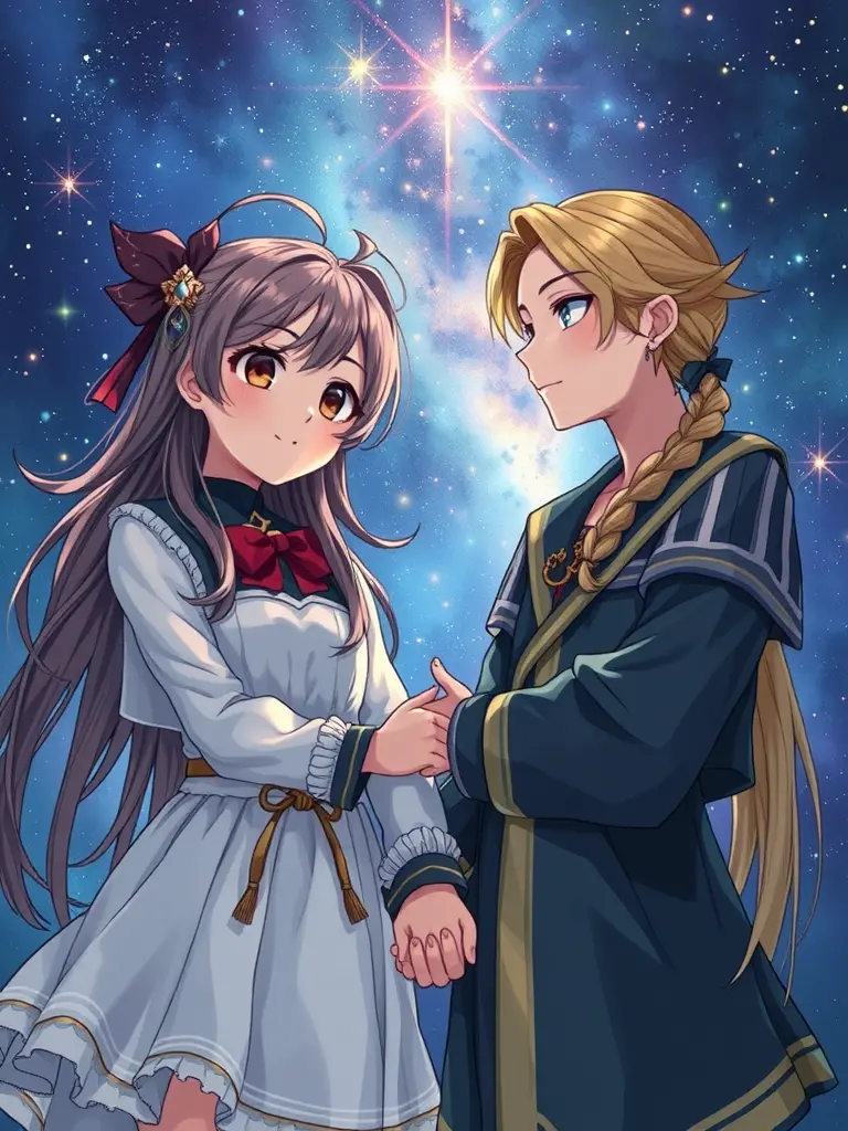 The elegant goddess in the distant starry sky and the mysterious journey