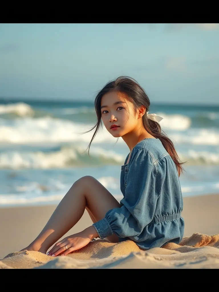 Pengembaraan damai di pantai yang jauh.
