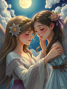 Ilu itura ti awọn oriṣa labẹ ina oṣupa
