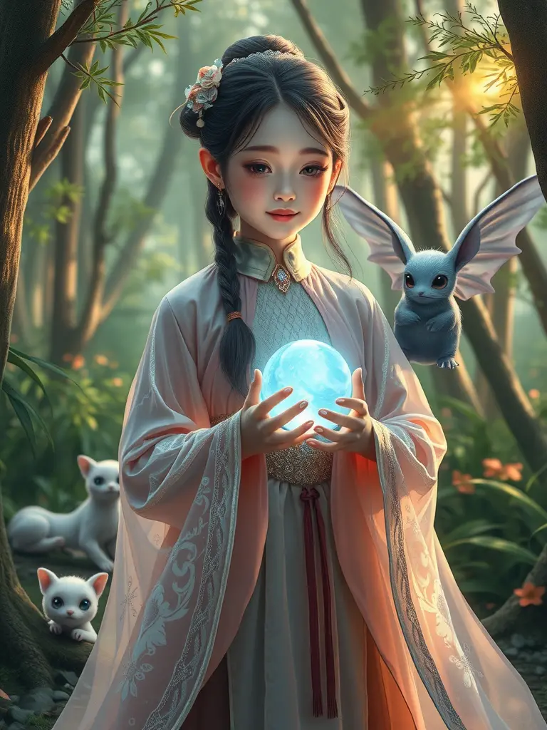 优雅精灵与科幻森林的奇妙冒险