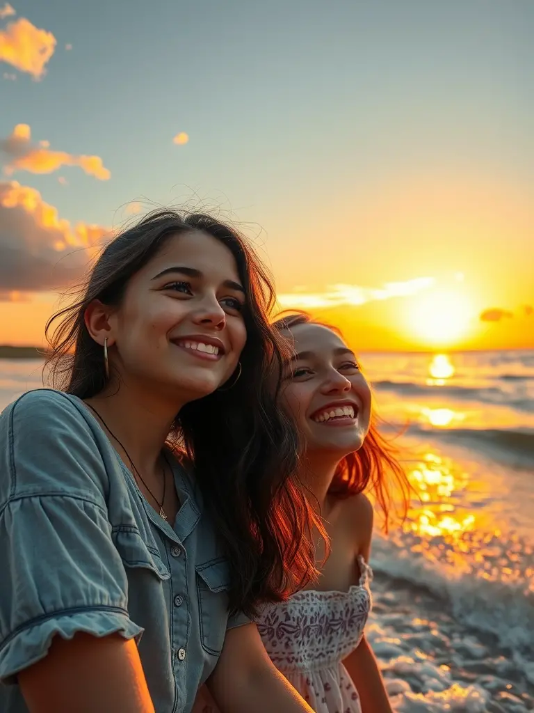 Tarian bintang di tepi pantai dengan desiran ombak yang lembut