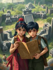 Ìyàwó n wa ìṣúra tí a padà sẹ́yìn nínú ìlú atijọ́.