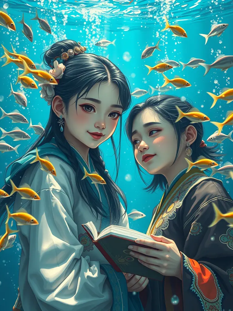 มิตรภาพและน้ำพุลึกลับในทะเลสีฟ้าลึก