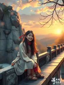 月光下的緋紅花影與無聲的呢喃