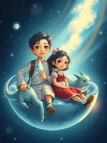 銀河流星湖畔靜夜夢語