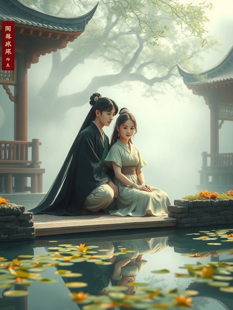 琉璃殿金桂樹下月神低語