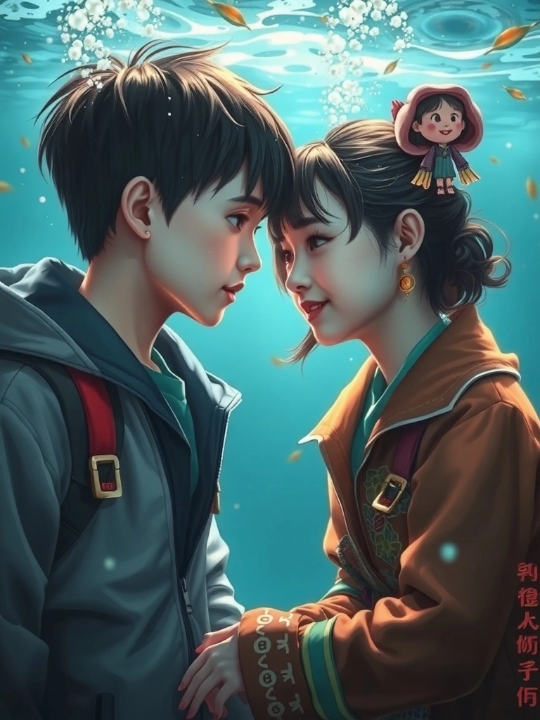 海底深藍光影之間的勇氣眼淚